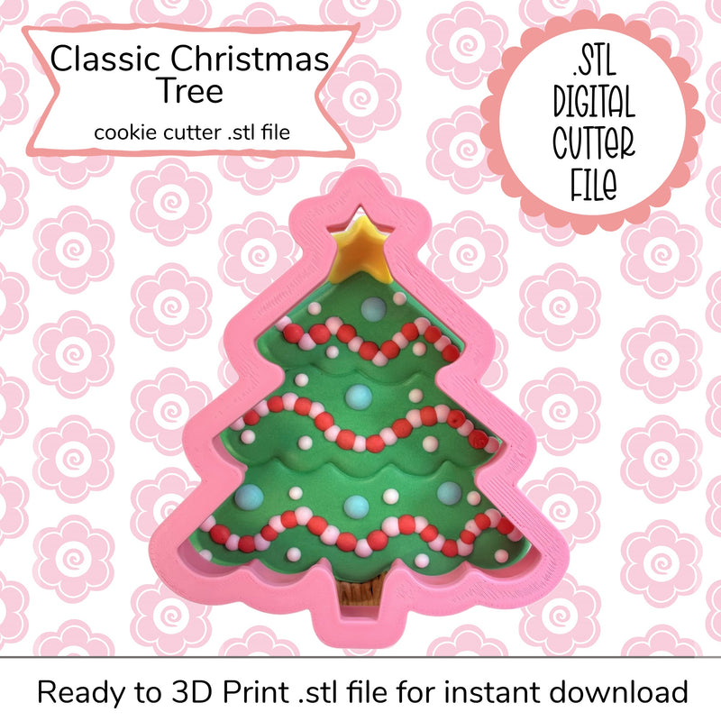 Classic Christmas Tree STL Cutter File (digital file)