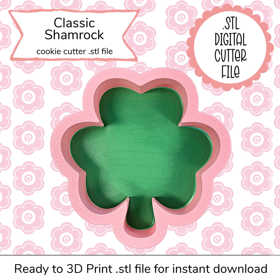 Classic Shamrock Cutter STL File (digital file)