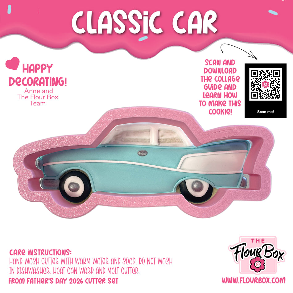 Classic Car Cutter Bundle (2 Cutters) with Stencil
