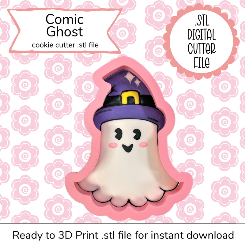 Comic Ghost Cutter STL File (digital file)