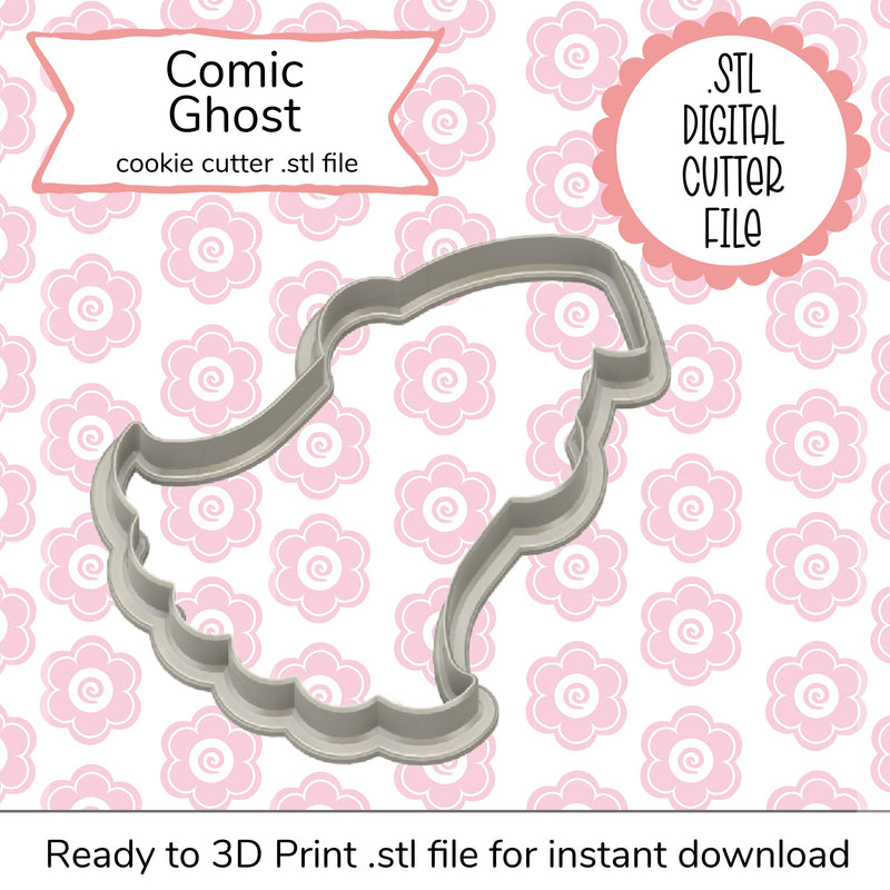 Comic Ghost Cutter STL File (digital file)