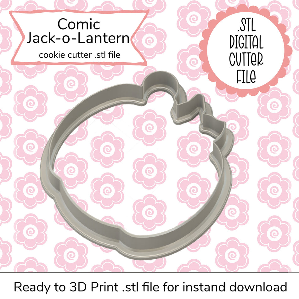 Comic Jack-o-Lantern Cutter File (digital file)