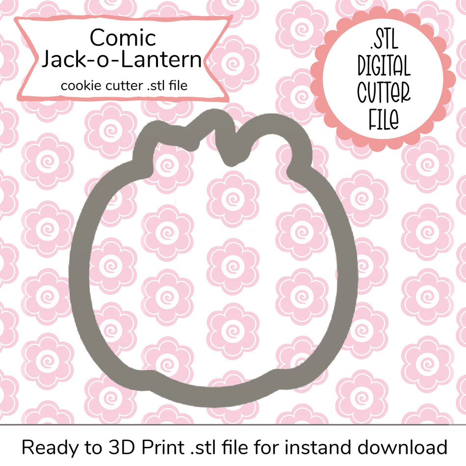 Comic Jack-o-Lantern Cutter File (digital file)