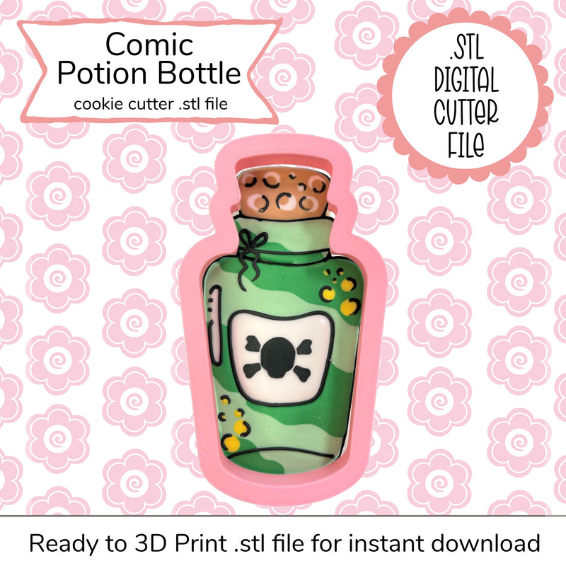Comic Potion Bottle STL Cutter File (digital file)