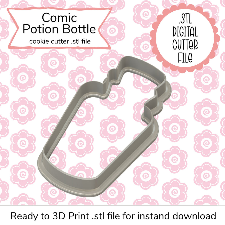 Comic Potion Bottle STL Cutter File (digital file)