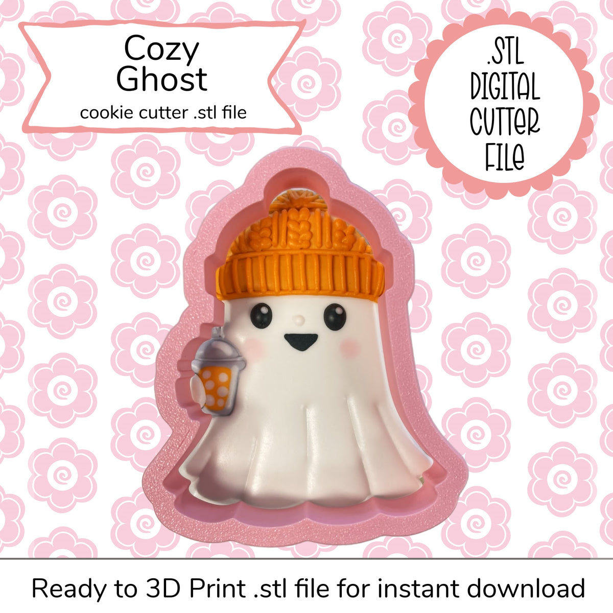 Cozy Ghost Cutter STL File (digital file)