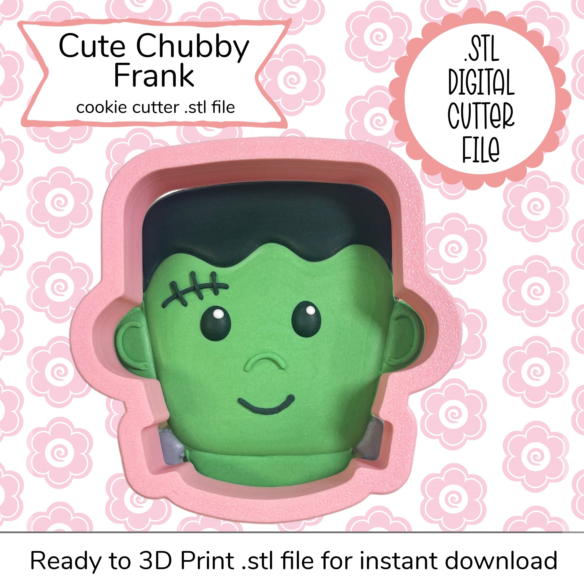 Cute Chubby Frank Cutter STL File (digital file)