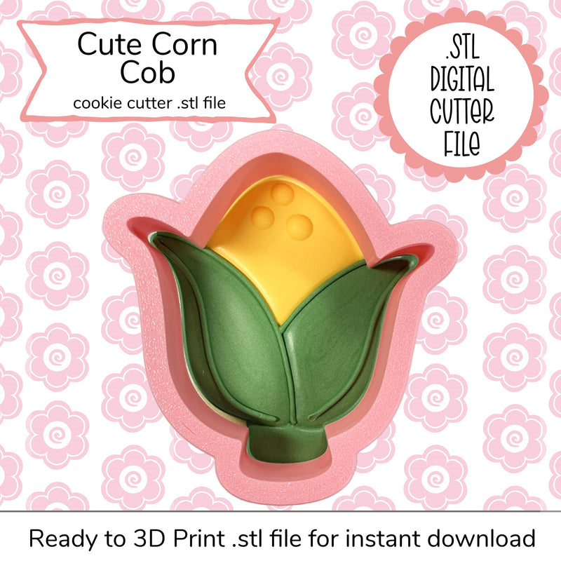 Cute Corn Cob Cutter STL File (digital file)