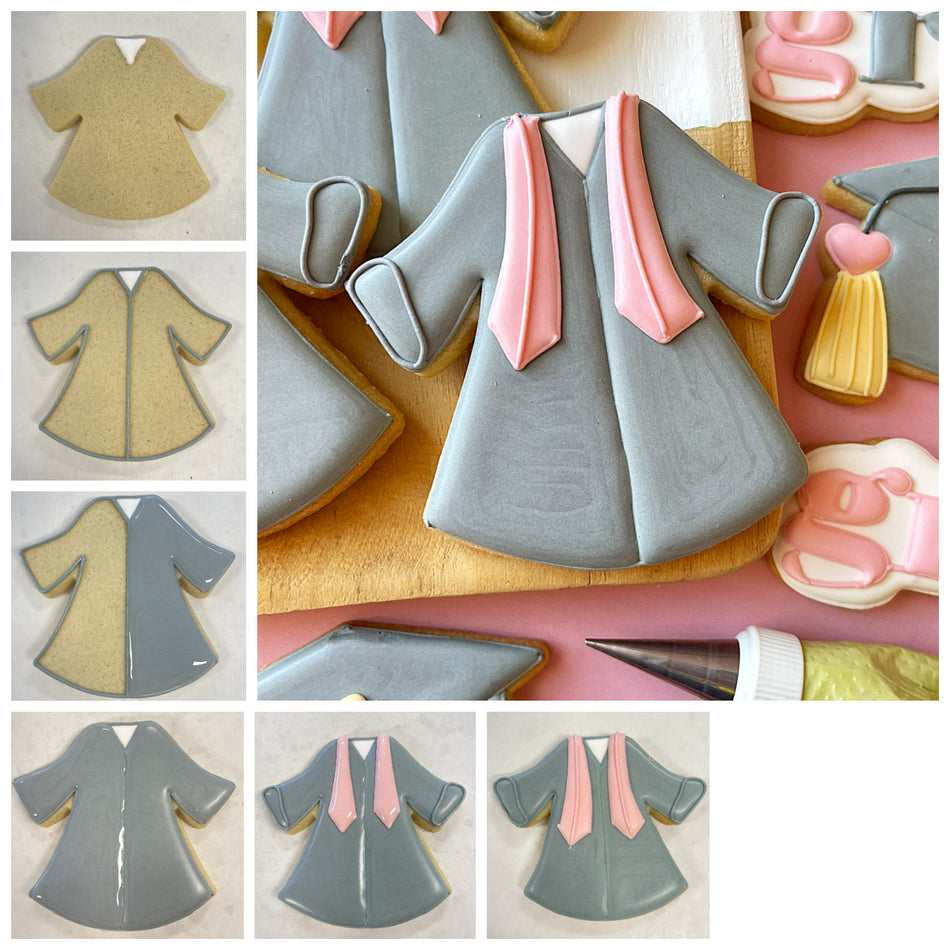 Cute Grad Gown Cookie Cutter