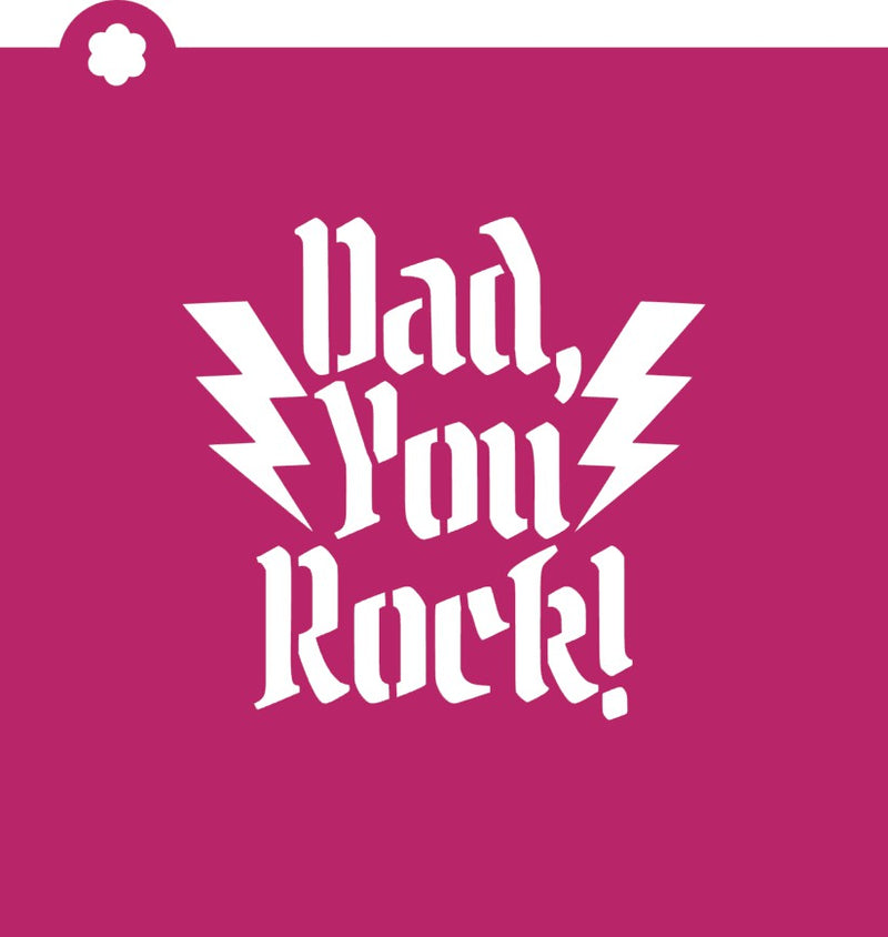 Dad You Rock Stencil