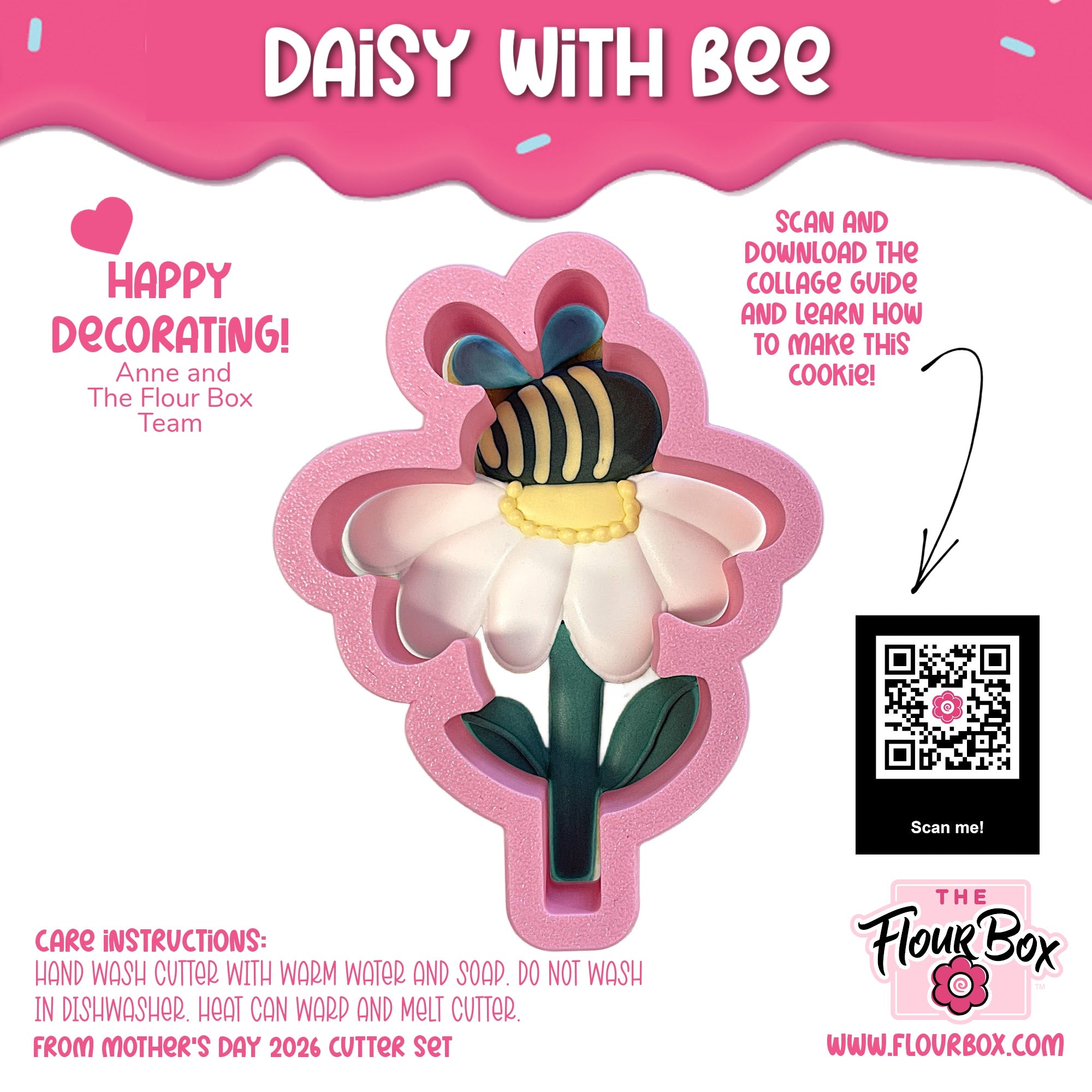Daisy with Bee Cookie Cutter
