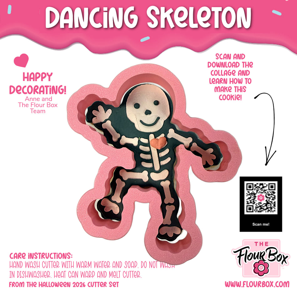 Dancing Skeleton Cookie Cutter and Stencil Set