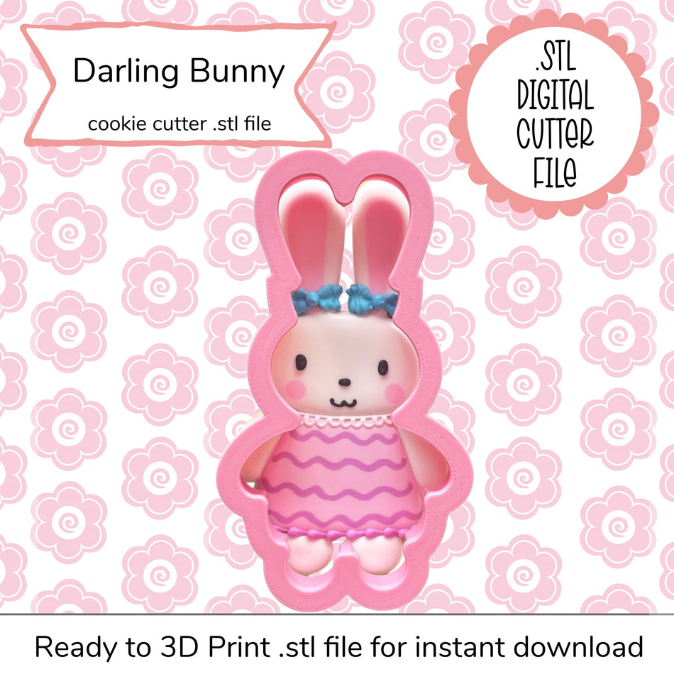 Darling Bunny Cutter STL File (digital file)