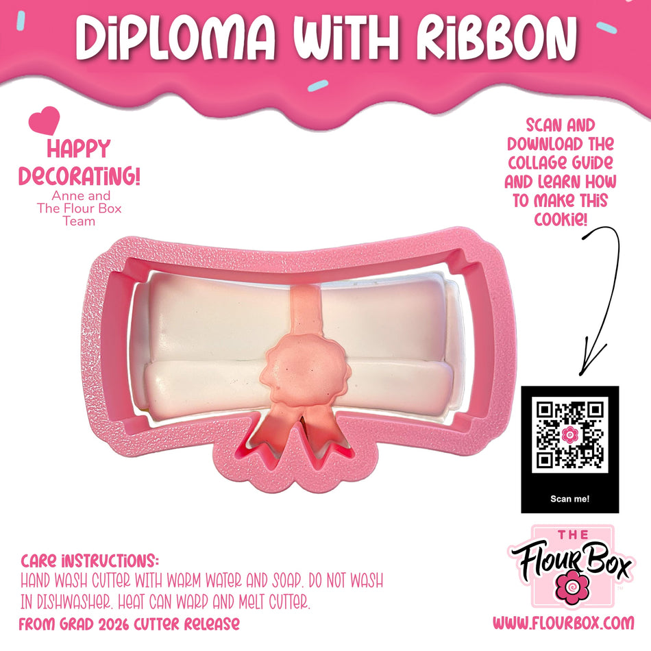 Diploma with Ribbon Cookie Cutter