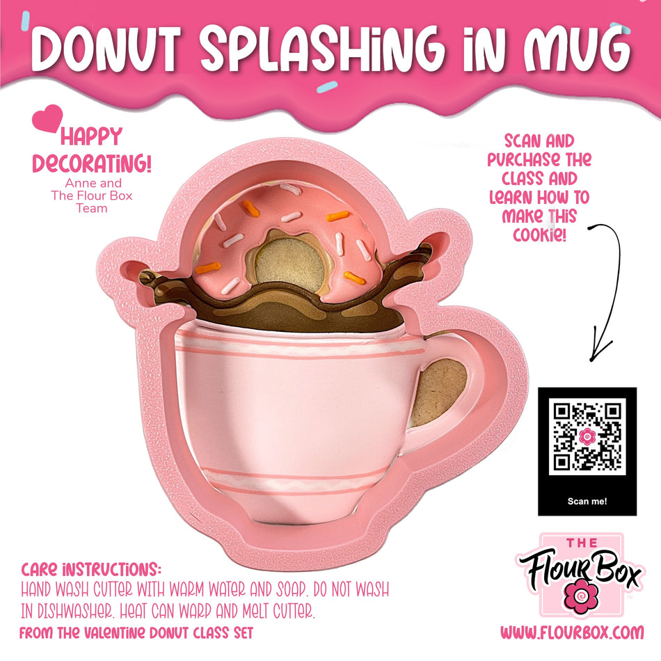 Donut Splashing in Mug Cookie Cutter