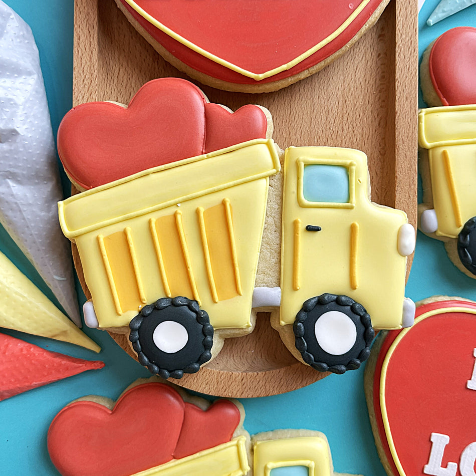 Dump Truck with Hearts Cookie Cutter