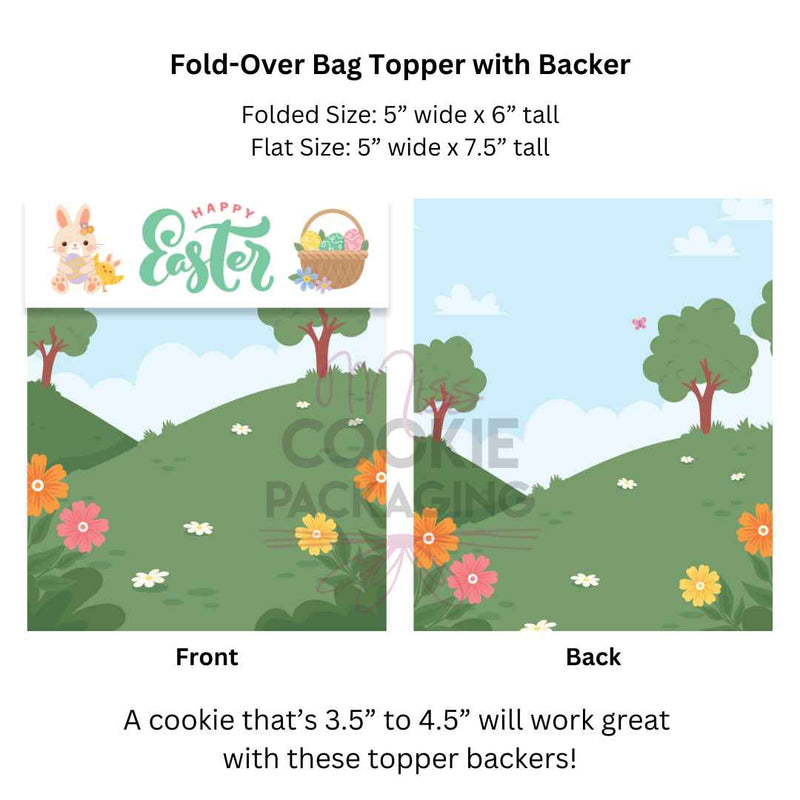 Happy Easter Fold-Over Topper/Backer  - QTY 25
