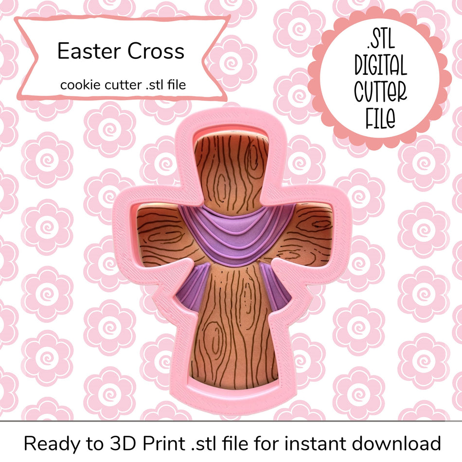 Easter Cross Cutter STL File (digital file)