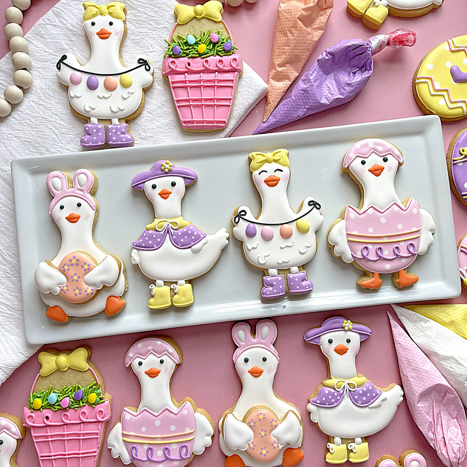 Goose with Bunny Ears  2pc Cookie Stacker