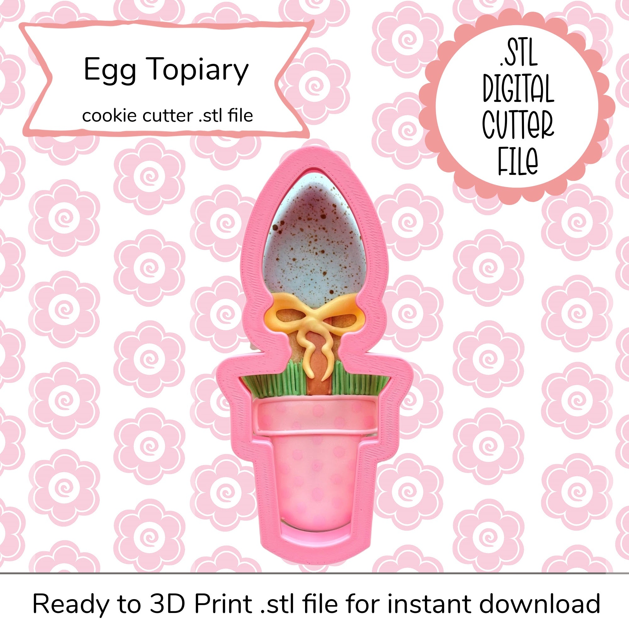 Egg Topiary Cutter STL File (digital file) – The Flour Box