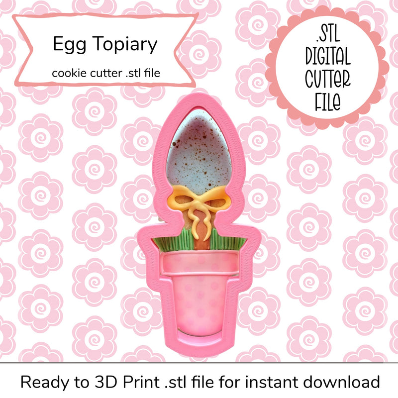 Egg Topiary Cutter STL File (digital file)