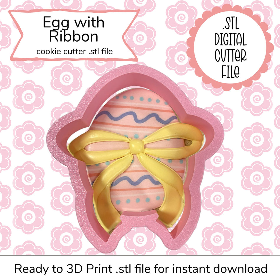Egg with Ribbon Cutter STL File (digital file)