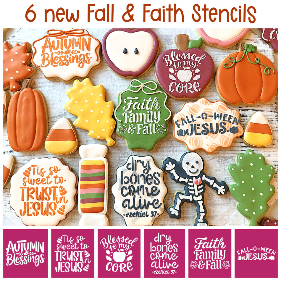 Fall Faith 6pc Stencil Bundle