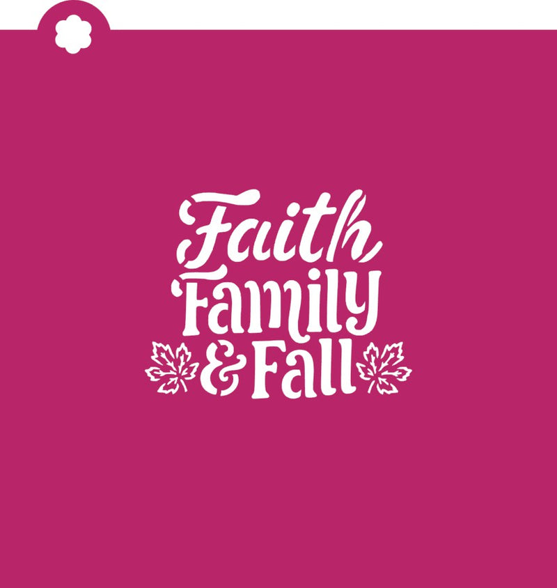 Faith Family & Fall Flour Box Stencil