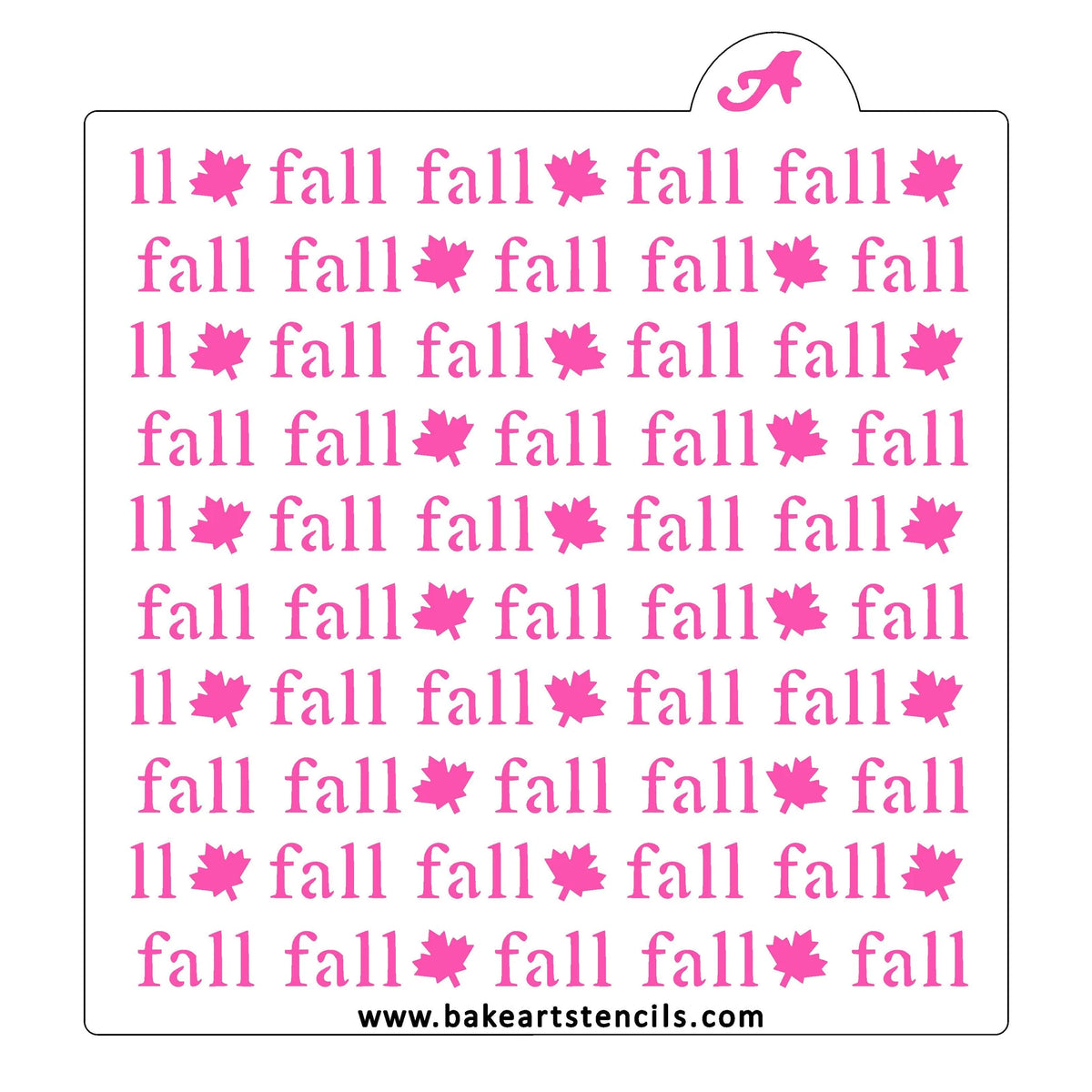 Fall Maple Repeat BakeArt Stencil