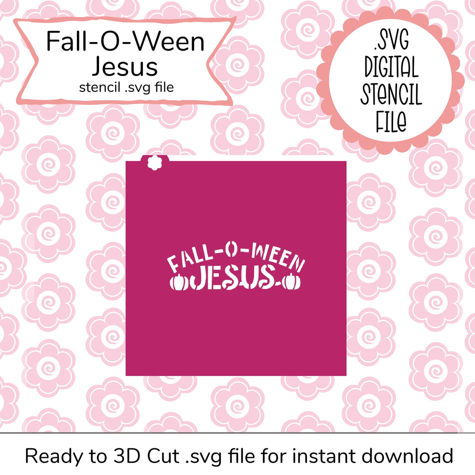 Fall-O-Ween Jesus SVG Stencil (digital file)