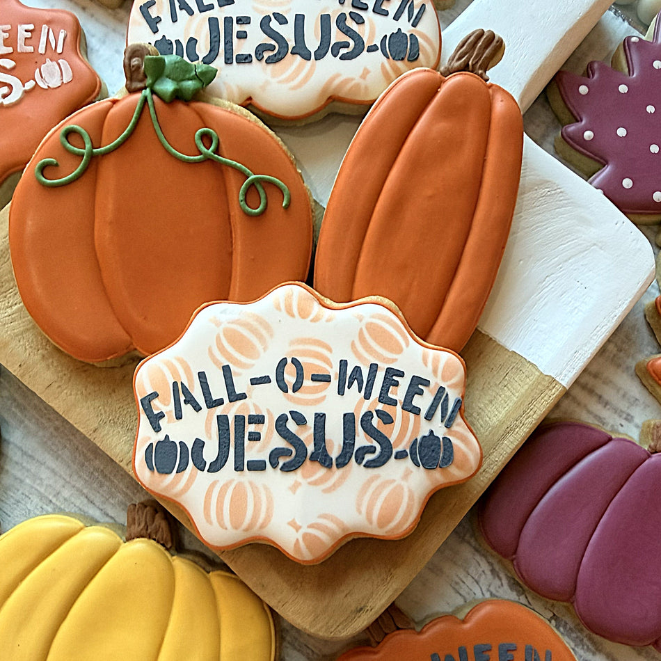 Fall-O-Ween Jesus Flour Box Stencil