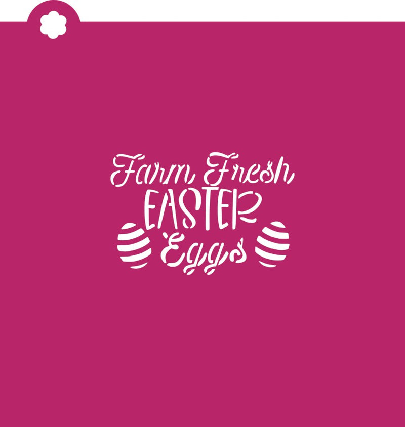 Farm Fresh Easter Eggs Stencil