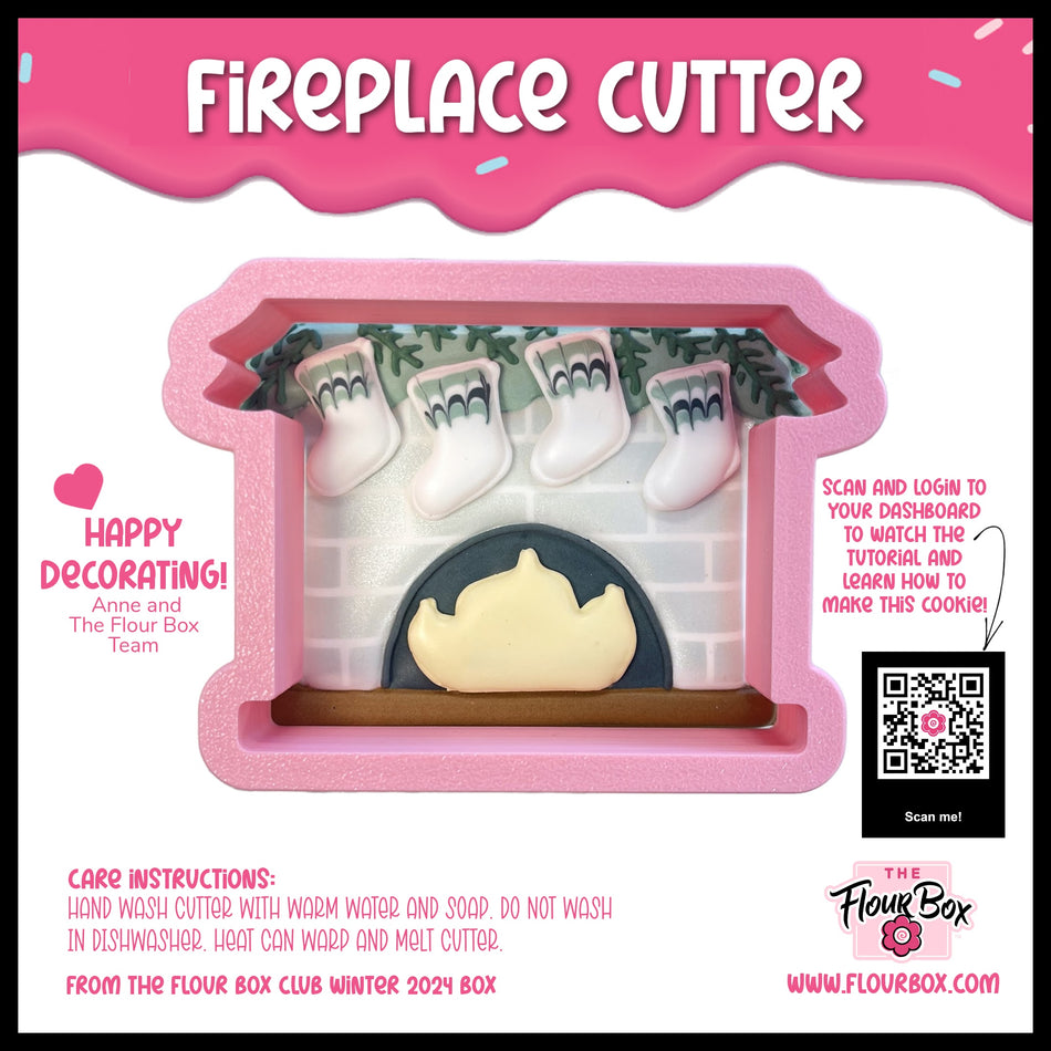 Fireplace Flour Box Club Platter Cookie Cutter