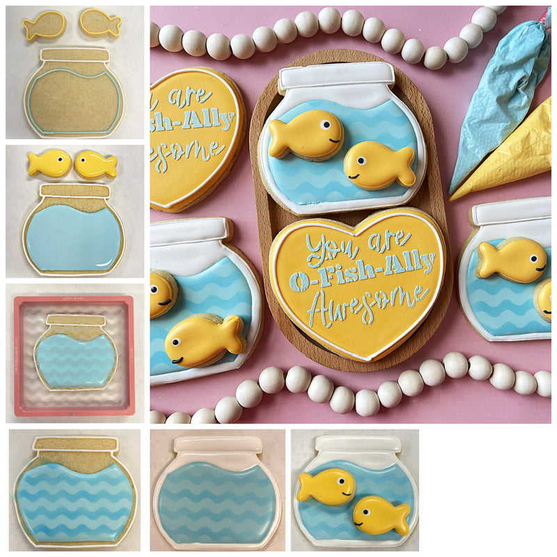 Fishbowl with Tiny Goldfish Cookie Cutter Set