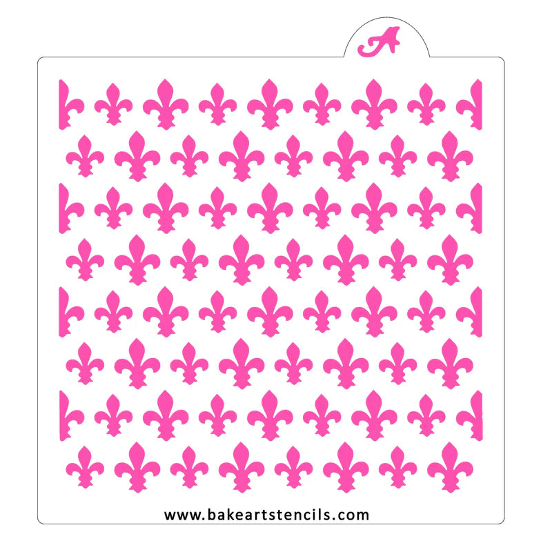 Fleur Flair Pattern BakeArt Stencil - Image 1 of 1