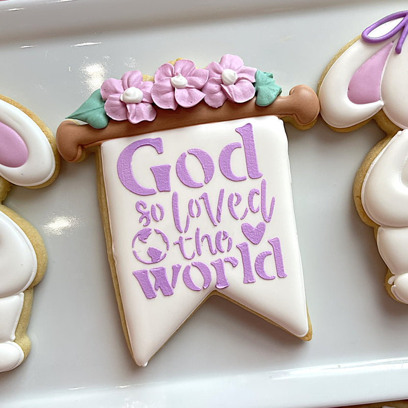 Floral Banner Cookie Cutter