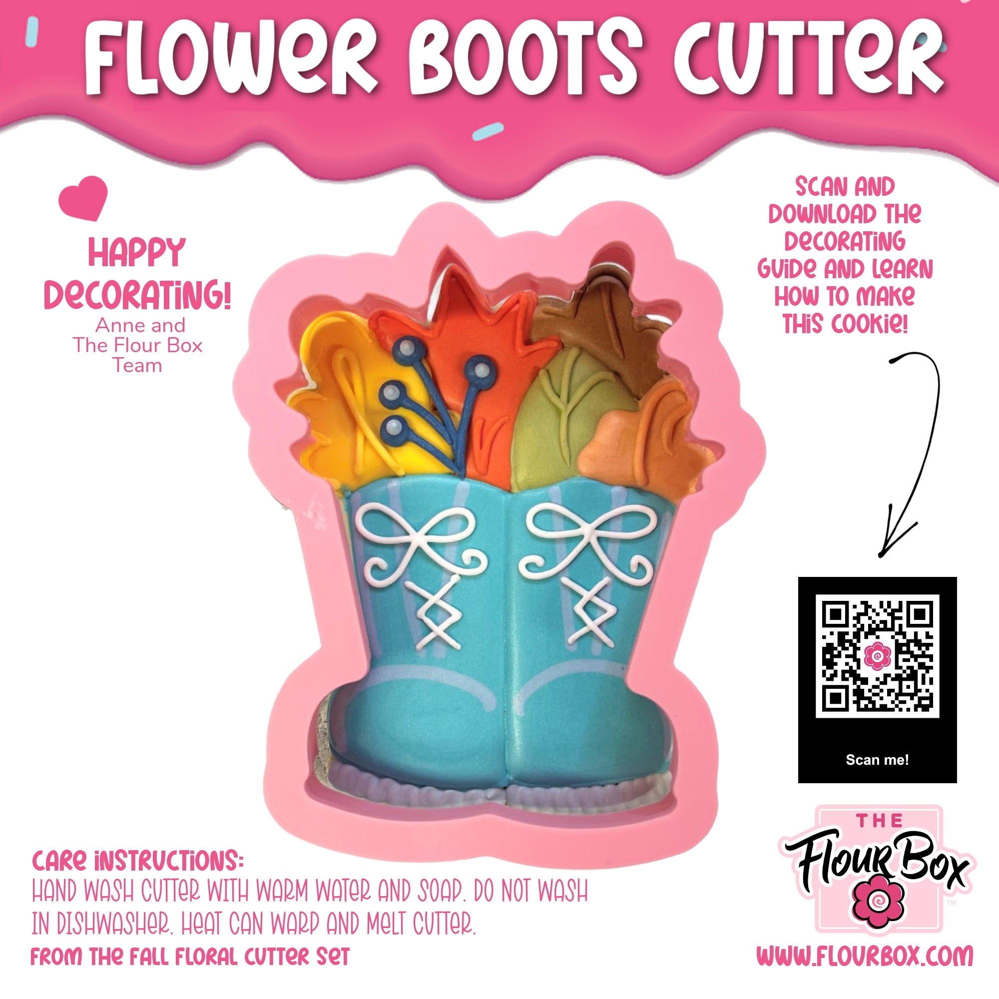 Flower Boots Cookie Cutter