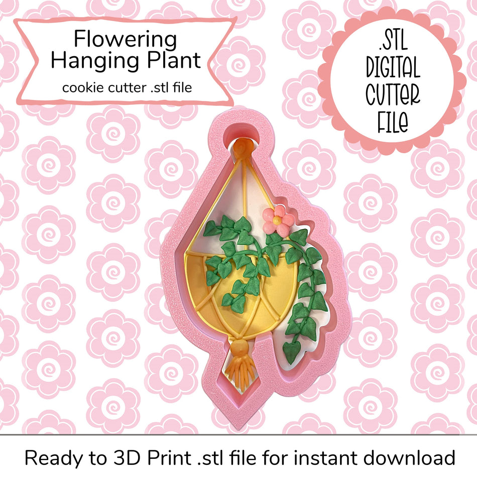 Flowering Hanging Plant Cutter STL File (digital file)