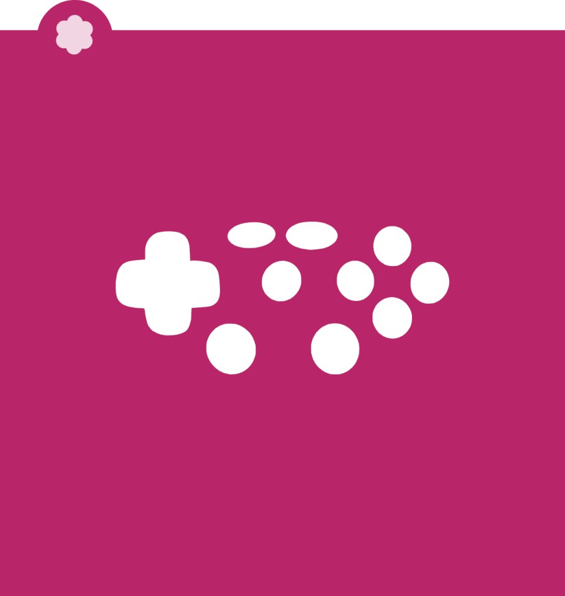 Gamer Cookie Cutter with Stencil BUNDLE (2 cutters & 2 stencils) - Image 4 of 6