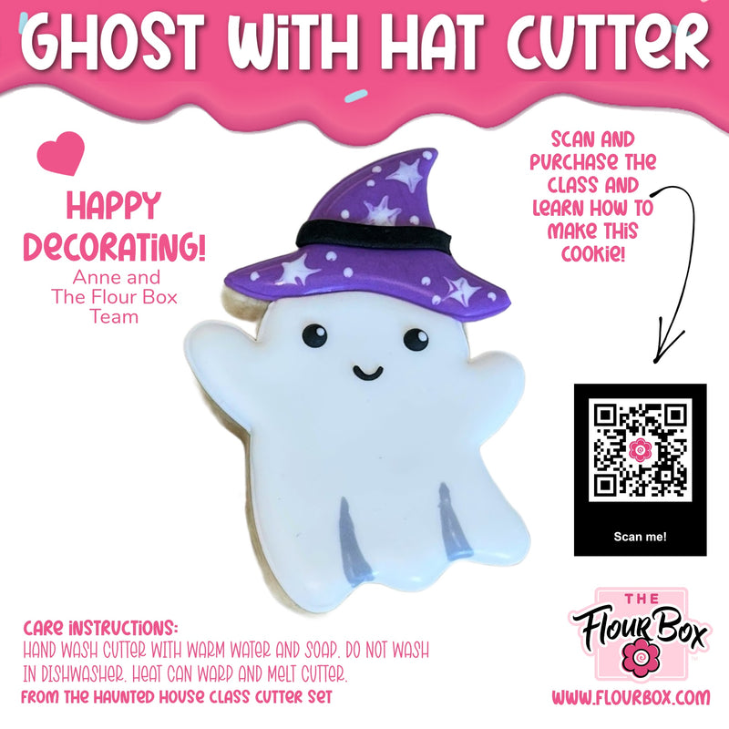 Ghost with Hat Cookie Cutter