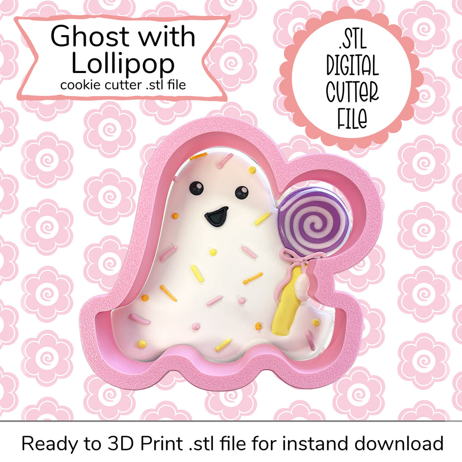 Ghost with Lollipop Cutter STL File (digital)