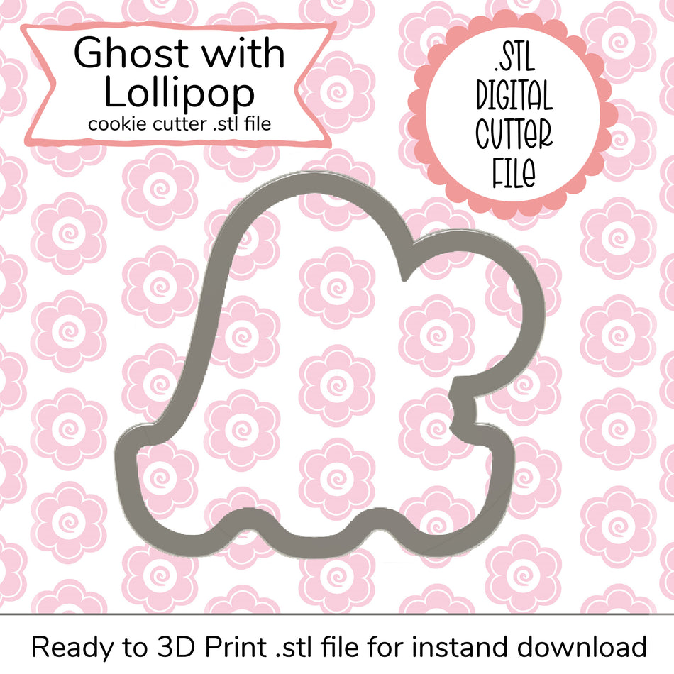 Ghost with Lollipop Cutter STL File (digital)