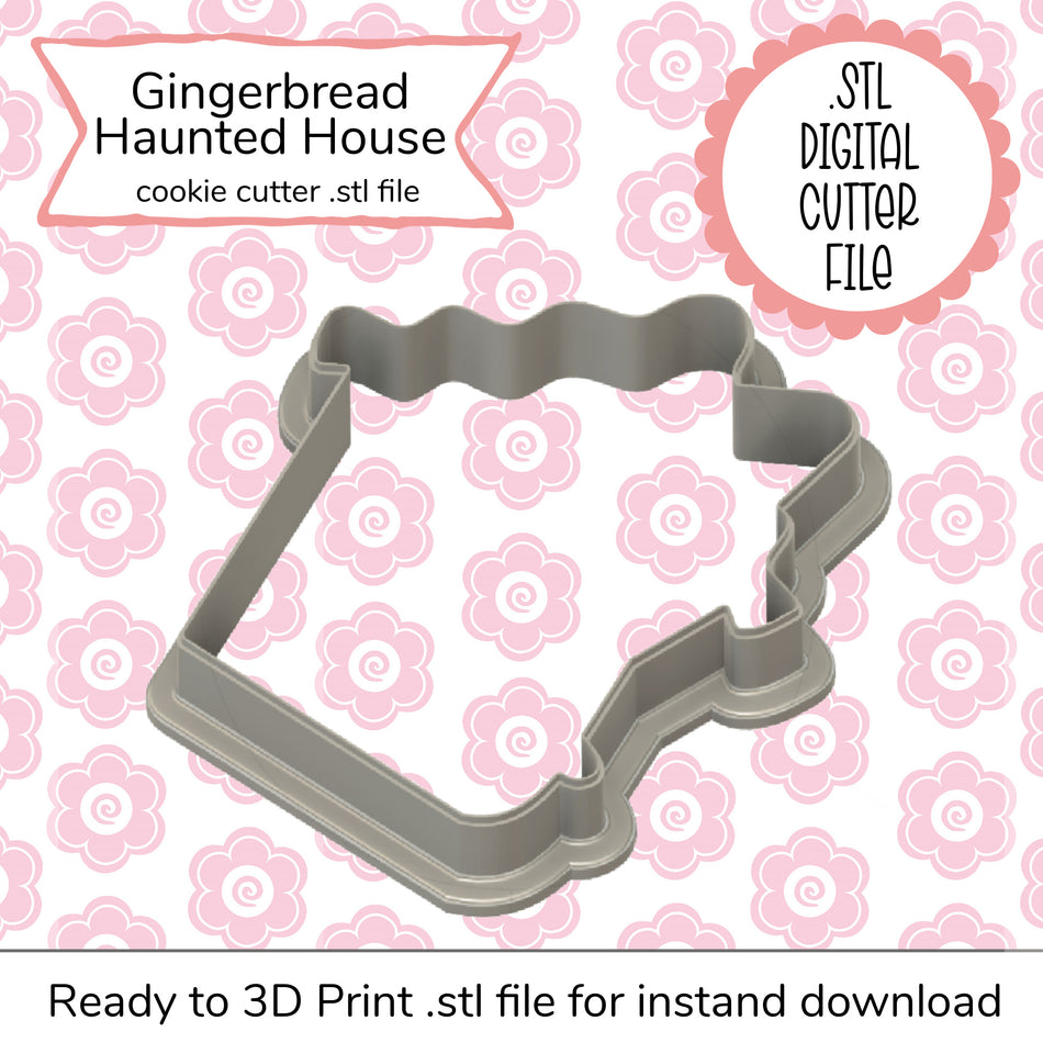 Haunted Gingerbread House Cutter STL File (digital file)