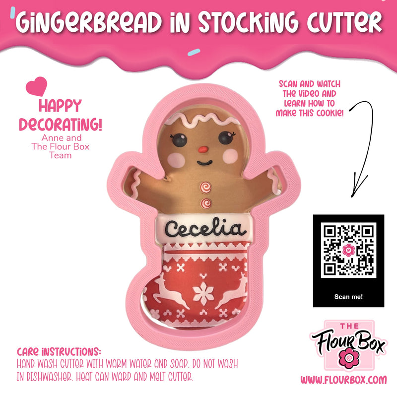 Gingerbread in Stocking Cookie Cutter
