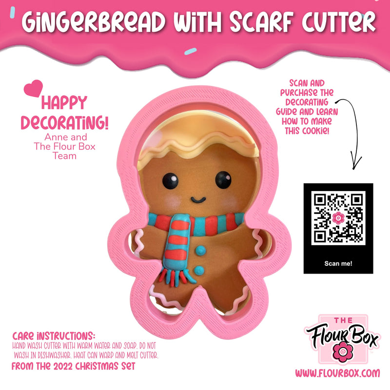 Gingerbread with Scarf Cookie Cutter