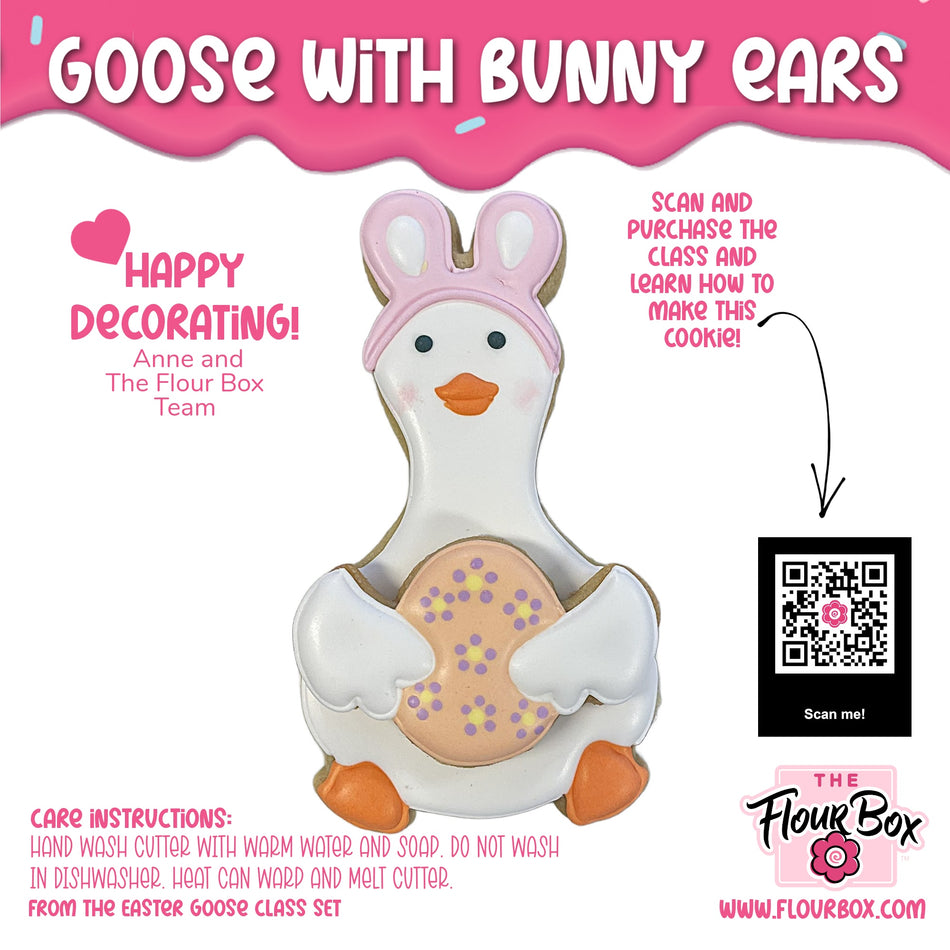 Goose with Bunny Ears  2pc Cookie Stacker