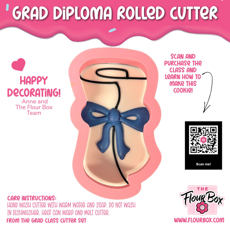 Grad Diploma Rolled Cookie Cutter