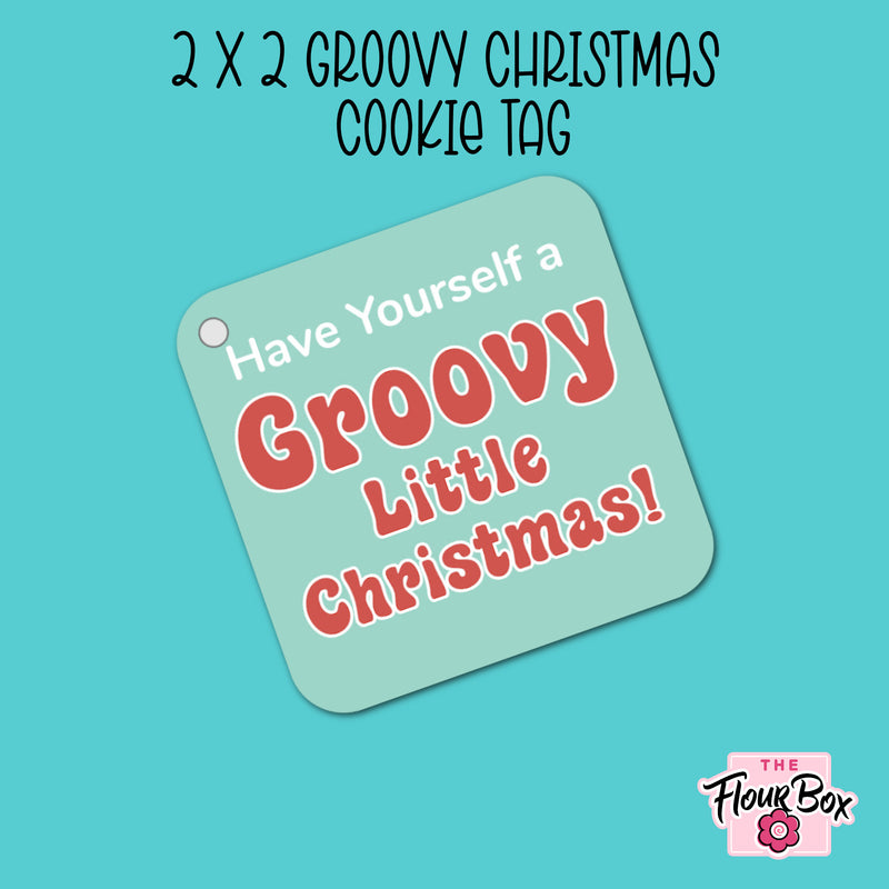 Groovy Little Christmas Cookie Tag - 25 TAGS