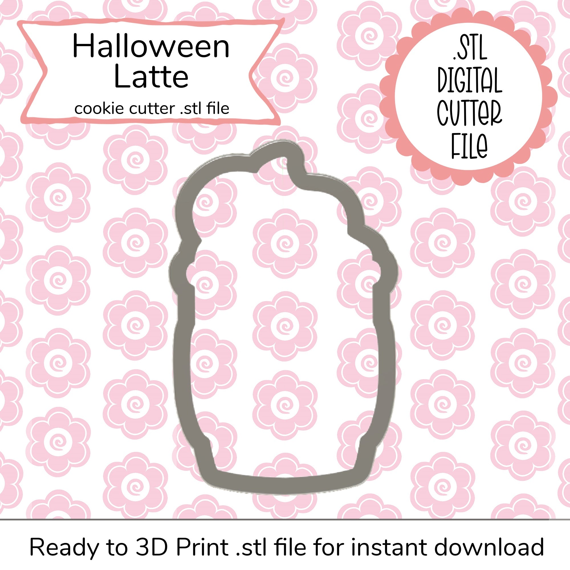 Halloween Latte Cutter STL File (digital file)