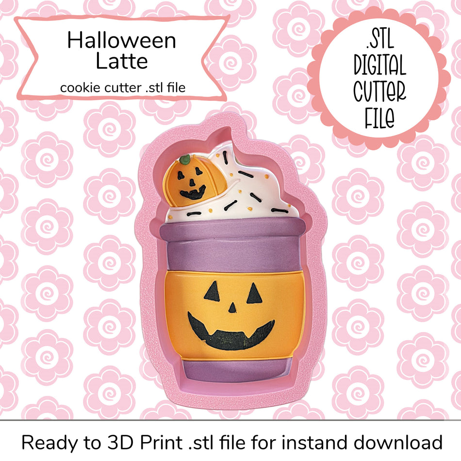 Halloween Latte Cutter STL File (digital file)
